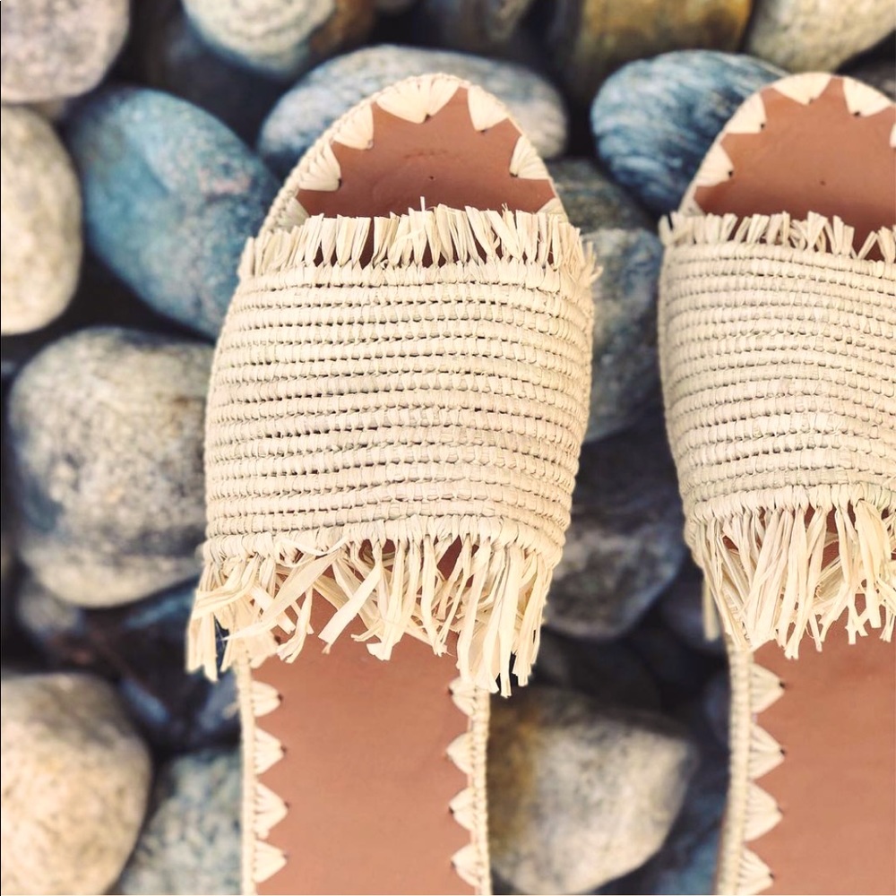 Palmetto Handmade Raffia Sandals Size 10